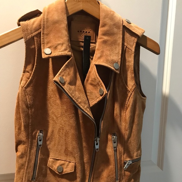 NWT Blank NYC Genuine Sued Moto Vest - Picture 1 of 10